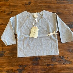 NWT Gray Label Crossover Top Tie Enclosure In Grey Melange Size 9-12 M